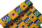 Preview: YELLOW GEOMETRIC Afrikanischer-Kente-Stoff